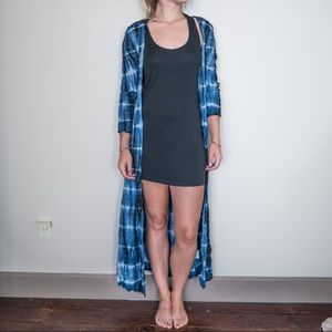 Beautiful Blue Tie Dye Kimono